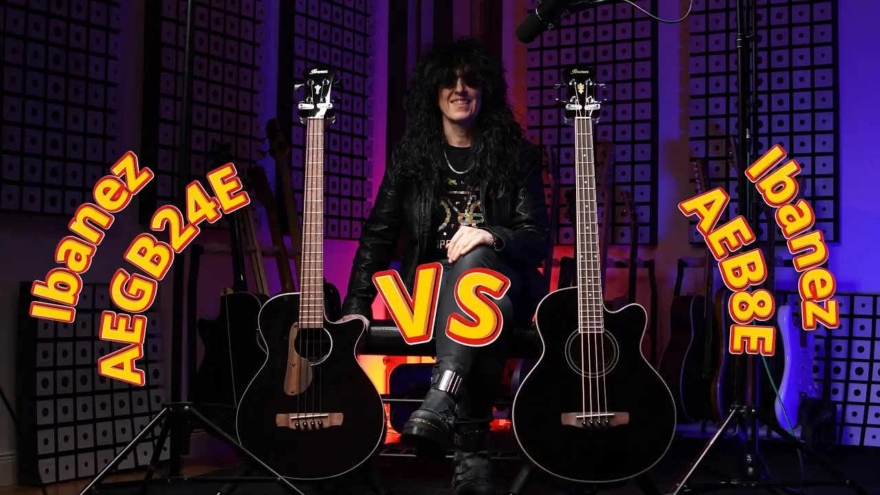 Video thumbnail for: Ibanez AEGB24E vs Ibanez AEB8E Acoustic basses comparison